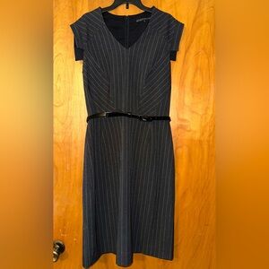 Antonio Melani Black Striped Women’s Dress Size 8 (with belt)